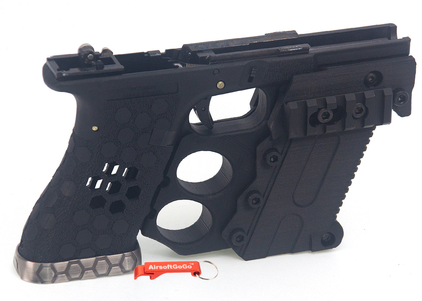 WE G17, G34シリーズGBB用 SLONG社製3D印刷コンポーネント X AW G17グリップセット (ブラック)