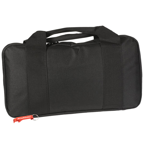 Tactical handgun bag/soft gun case with 6 magazine pockets (medium size bag, black color)