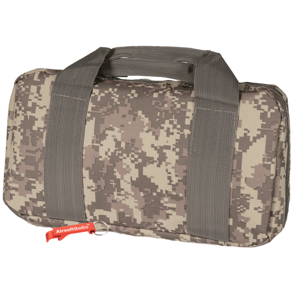 Tactical handgun bag/soft gun case with 6 magazine pockets (medium size bag, UCP universal camouflage pattern)