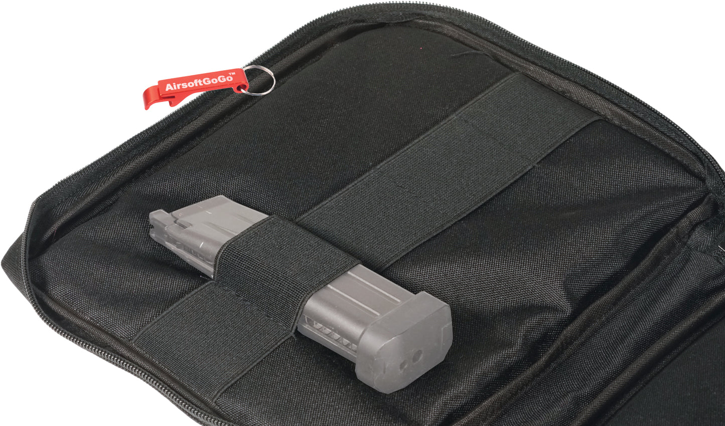 Tactical handgun bag/soft gun case with 5 magazine pockets (small bag, black color)