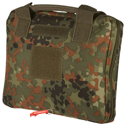 Tactical handgun bag/soft gun case with 5 magazine pockets (small bag, fleck turn camouflage)