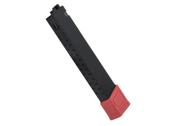 AGG PTS EPM-AR9 with base plate (red) CA 120rds mid cap magazine (black) alone