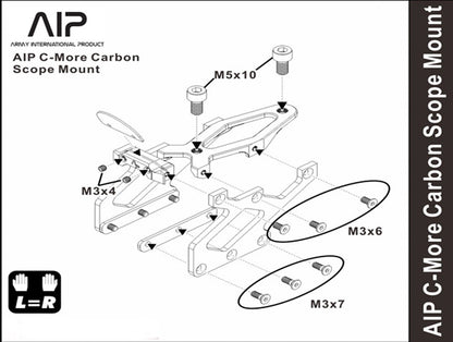 Marui Hicapa Series AIP C-More Carbon Scope Mount for IPSC Gas Blowback