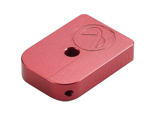 WE / Marui GBB High Capa Series Compatible AIP Aluminum Thin Type "Infinity" Magazine Bumper (Red)