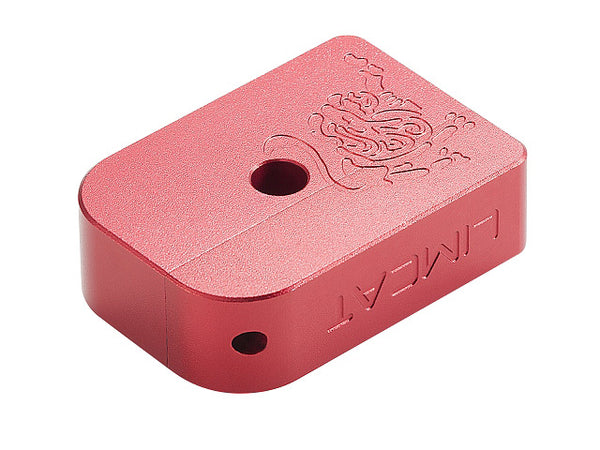 WE / Marui GBB High Capa Series Compatible AIP Aluminum Thick Type "Limcat" Magazine Bumper (Red)