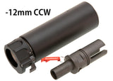 SOCOM 46 MINI type suppressor for Marui MP7 GBB with reverse 12mm flash hider (black)