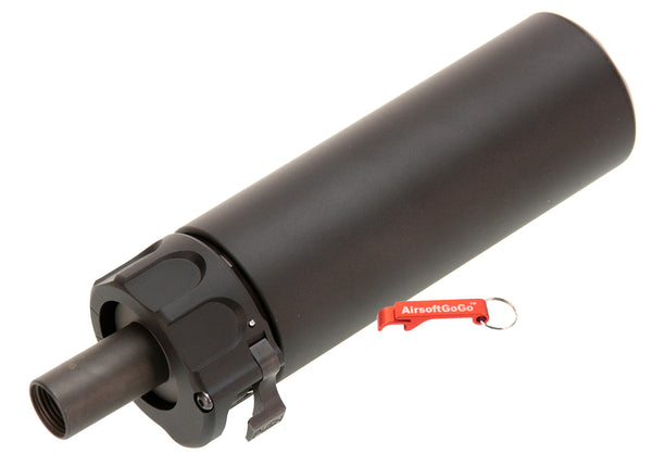 SOCOM 46 MINI type suppressor for Marui MP7 GBB with reverse 12mm flash hider (black)
