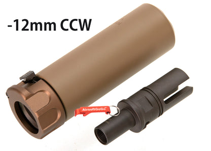 SOCOM 46 MINI type suppressor for Marui MP7 GBB with reverse 12mm flash hider (dark earth color)