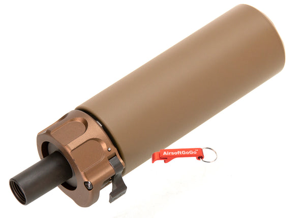 SOCOM 46 MINI type suppressor for Marui MP7 GBB with reverse 12mm flash hider (dark earth color)