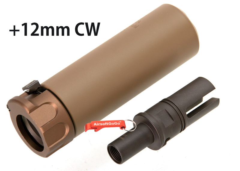 VFC / KWA / KWC MP7 GBB SOCOM 46 MINI type suppressor positive 12mm with flash hider (dark earth color)