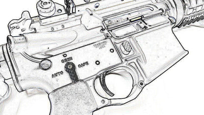 WE M4 GBB用アンビ・セレクターレバー (黒)