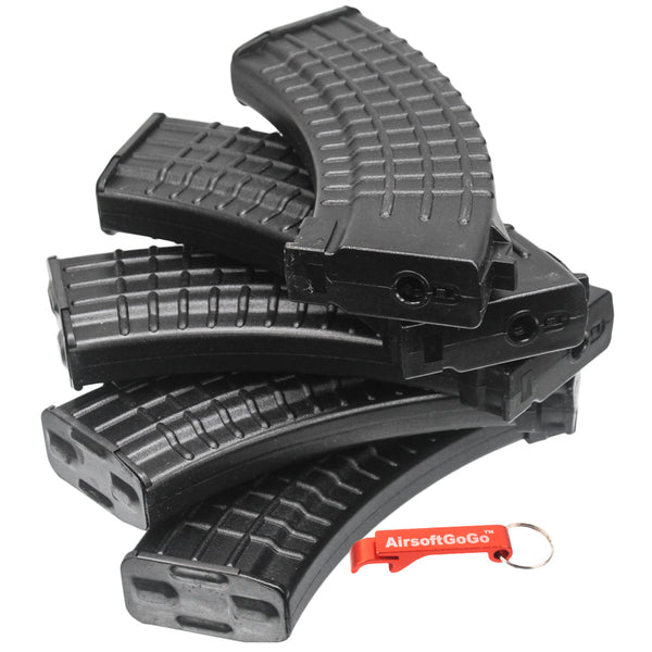 MAG 100 round magazine for AK74 (black, 5 pieces included)