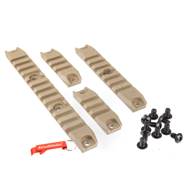 ARES AMOEBA M4 Rail Set Compatible with ARES AMOEBA AM013 AM014 AM015 Series (Dark Earth Color)