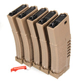 Ares Amoeba M4/M16 electric gun set of 5 300 series high capacity magazine (dark earth color)