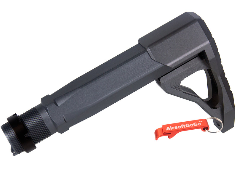 AirSoft Surgeon B5 Type Aluminum Stock for WA / G&amp;P M4 GBB (Gray Color)