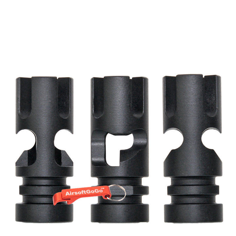 Electric gun/gas blowback 14mm reverse screw steel flash hider for HK416, M4, M16