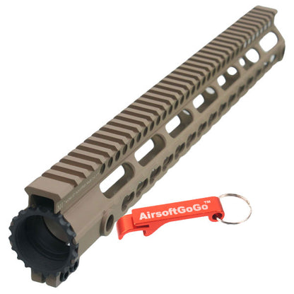 Marui/G&amp;P/ICS M4 Series SR16/SR25 15" KEYMOD Handguard System for AEG (Dark Earth Color)