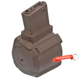 Electric bullet feeding 1000 drum magazine for M4/M16 electric gun (light brown)