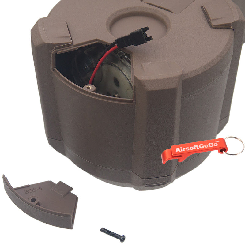 Electric bullet feeding 1000 drum magazine for M4/M16 electric gun (light brown)