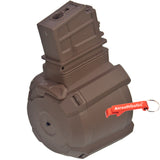 Electric bullet feeding 1000 rounds drum magazine for Marui/JG G36 SL8 electric gun (tan)