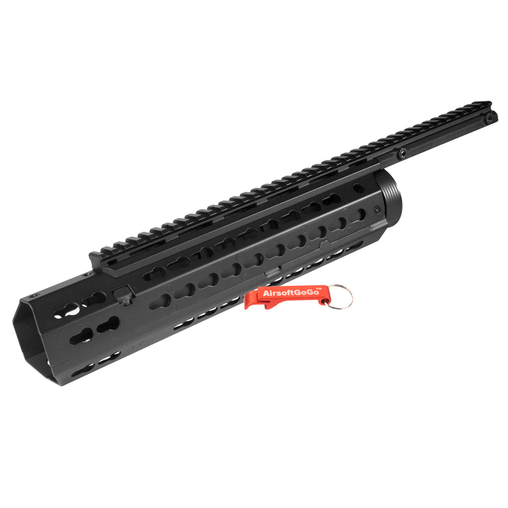 Electric gun M4 compatible 17 inch KeyMod rail hand guard (black color)