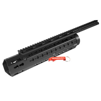 Electric gun M4 compatible 17 inch KeyMod rail hand guard (black color)