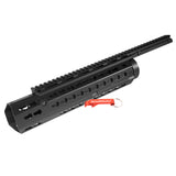 Electric gun M4 compatible 17 inch KeyMod rail hand guard (black color)