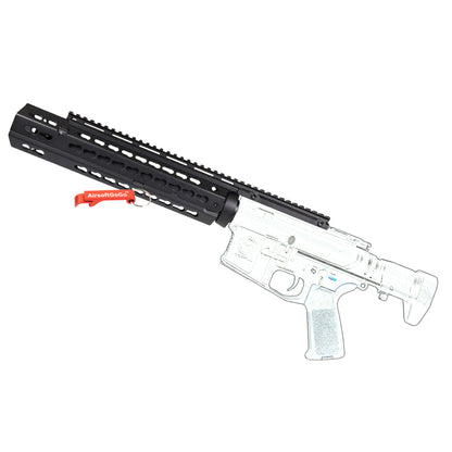 Electric gun M4 compatible 17 inch KeyMod rail hand guard (black color)