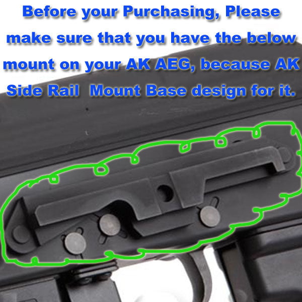 AK Sidelock QD Scope Mount Mount Base &amp; Base Parts Set for AK47 AKS74 AKS74U AKS47 AK47S AK Series AEG