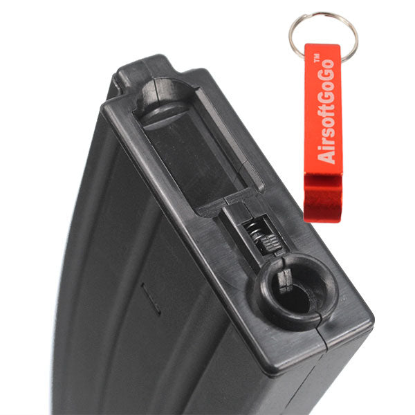 D-BOYS 300 series high capacity magazine for M4/M16 electric gun with markings engraved