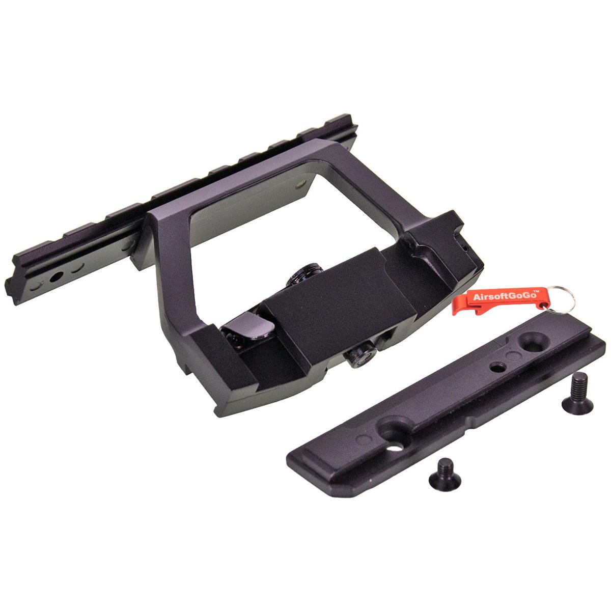 電動エアガン ARES VZ-58用 13cm サイドレイルマウント (ブラック)-AIRSOFT GOGO エアガン・サバゲー用品通販