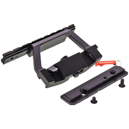 電動エアガン ARES VZ-58用 13cm サイドレイルマウント (ブラック)-AIRSOFT GOGO エアガン・サバゲー用品通販