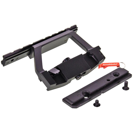 電動エアガン ARES VZ-58用 13cm サイドレイルマウント (ブラック)-AIRSOFT GOGO エアガン・サバゲー用品通販