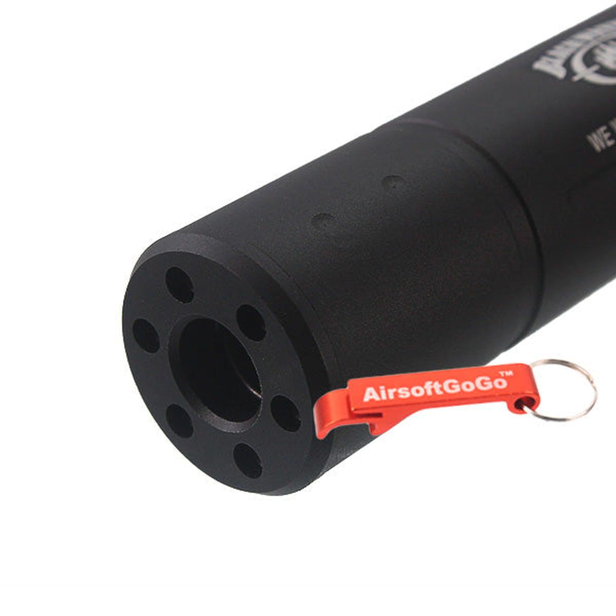 電動ガン ・ ガスブローバックライフル用BLACKWATER サプレッサー14mm逆ネジ（直径30mm×全長150mm)-AIRSOFT GOGO エアガン・サバゲー用品通販