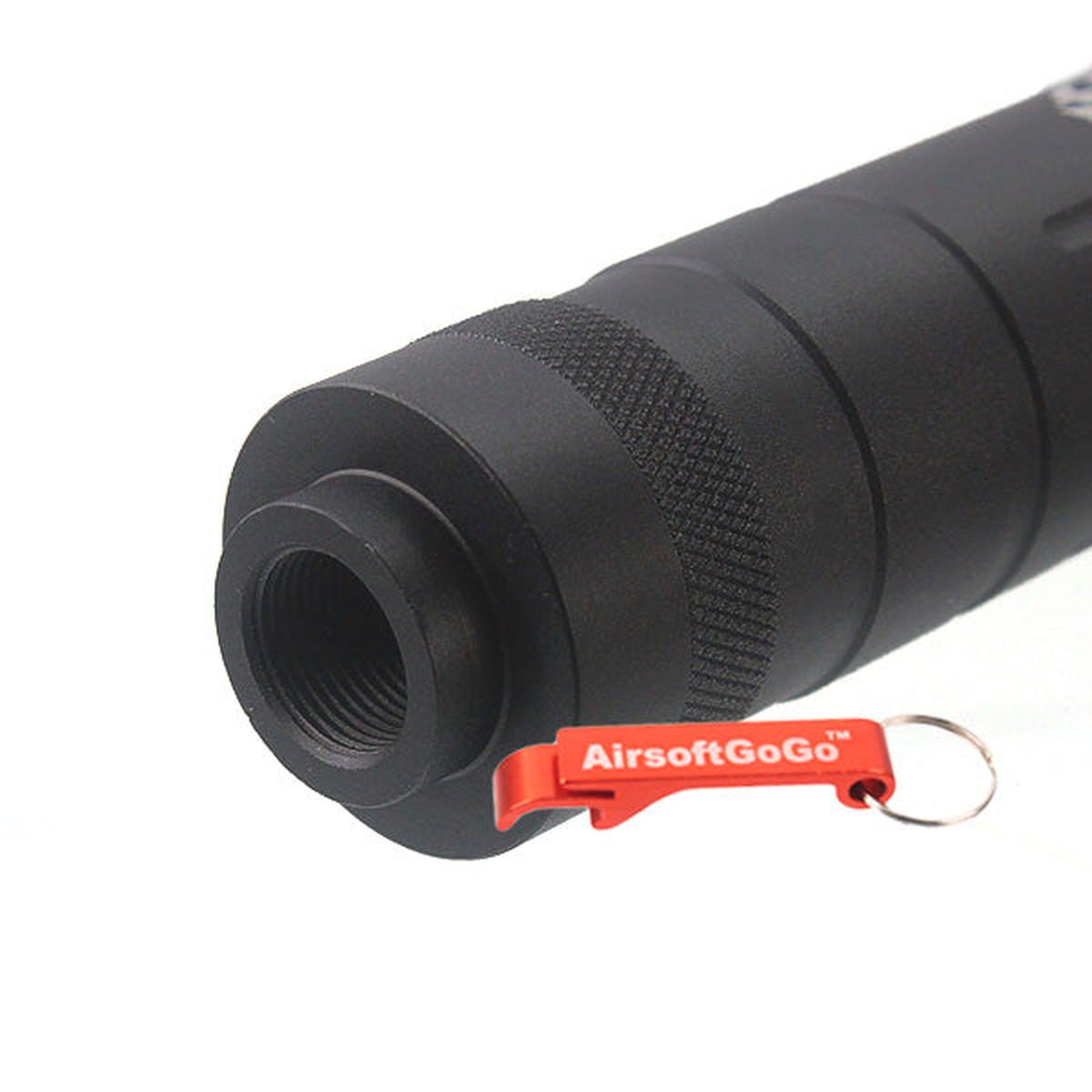 電動ガン ・ ガスブローバックライフル用BLACKWATER サプレッサー14mm逆ネジ（直径30mm×全長150mm)-AIRSOFT GOGO エアガン・サバゲー用品通販