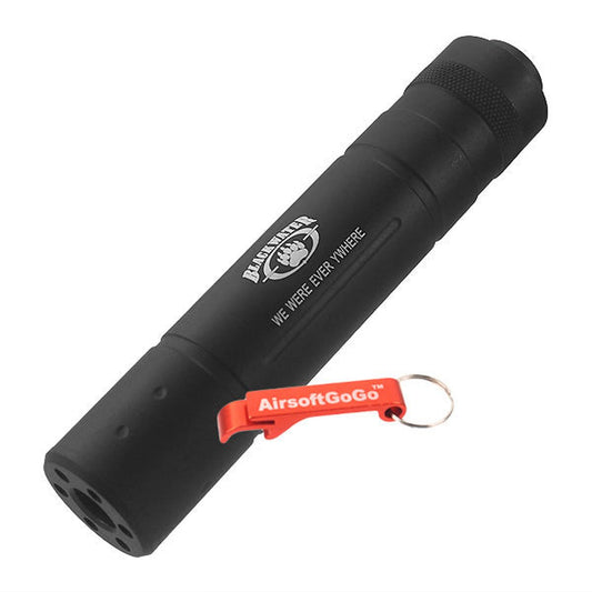 電動ガン ・ ガスブローバックライフル用BLACKWATER サプレッサー14mm逆ネジ（直径30mm×全長150mm)-AIRSOFT GOGO エアガン・サバゲー用品通販