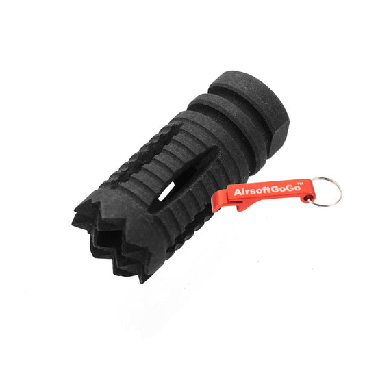電動ガン M4/M16 用 ACCタイプ 14mm逆ネジ スチール製マズルブレーキ フラッシュハイダー-AIRSOFT GOGO エアガン・サバゲー用品通販