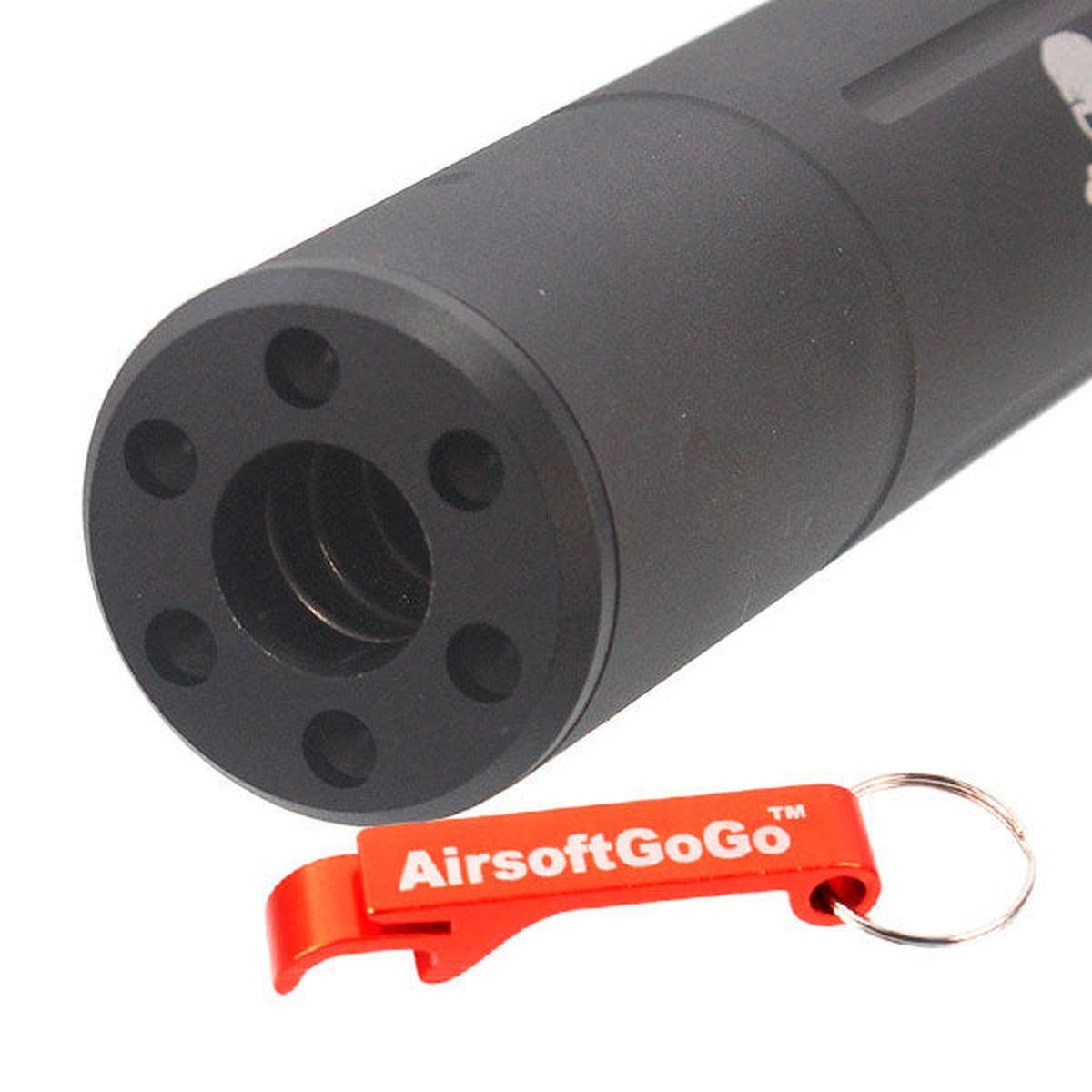 電動ガン・ガスブローバックライフ用CYMA社髑髏ロゴ刻印14mm逆ネジサプレッサー-AIRSOFT GOGO エアガン・サバゲー用品通販