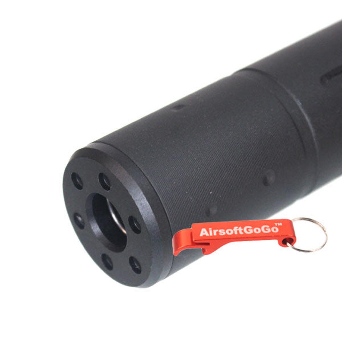 電動ガンガスブローバックライフル用ARMY FORCE 「髑髏ロゴ」 ・14mm逆ネジ（直径30mm×全長190mm)サプレッサー-AIRSOFT GOGO エアガン・サバゲー用品通販