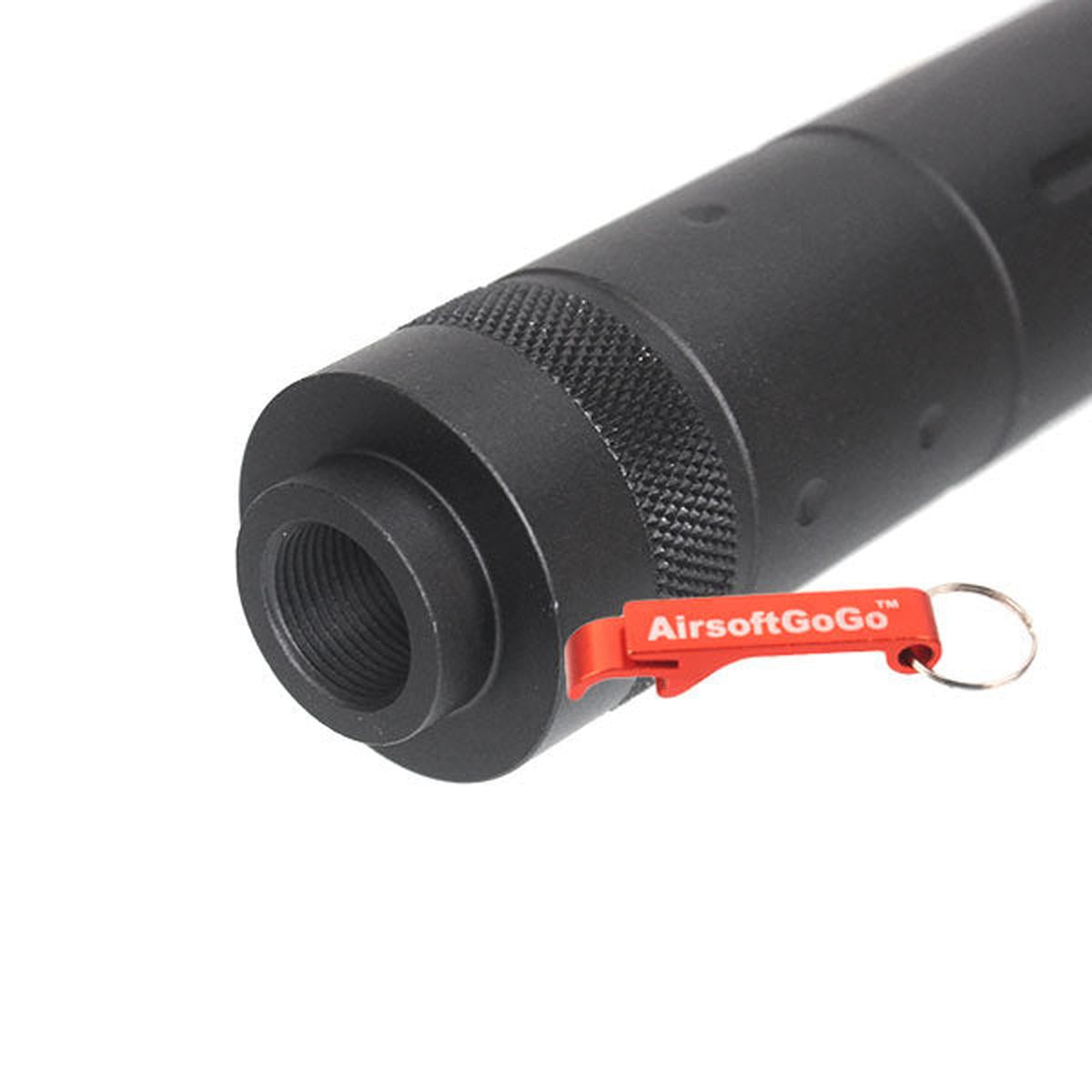 電動ガンガスブローバックライフル用ARMY FORCE 「髑髏ロゴ」 ・14mm逆ネジ（直径30mm×全長190mm)サプレッサー-AIRSOFT GOGO エアガン・サバゲー用品通販