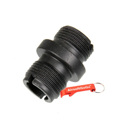 電動ガン・ガスブローバックライフル用サイレンサー バレルアダプター（14mm-逆ネジ → 14mm+正ネジ）-AIRSOFT GOGO エアガン・サバゲー用品通販