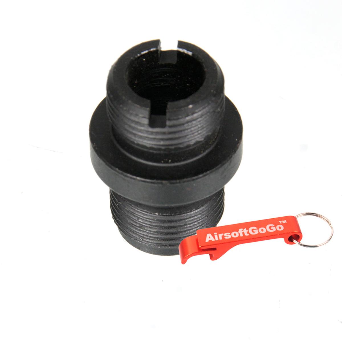 電動ガン・ガスブローバックライフル用サイレンサー バレルアダプター（14mm-逆ネジ → 14mm+正ネジ）-AIRSOFT GOGO エアガン・サバゲー用品通販
