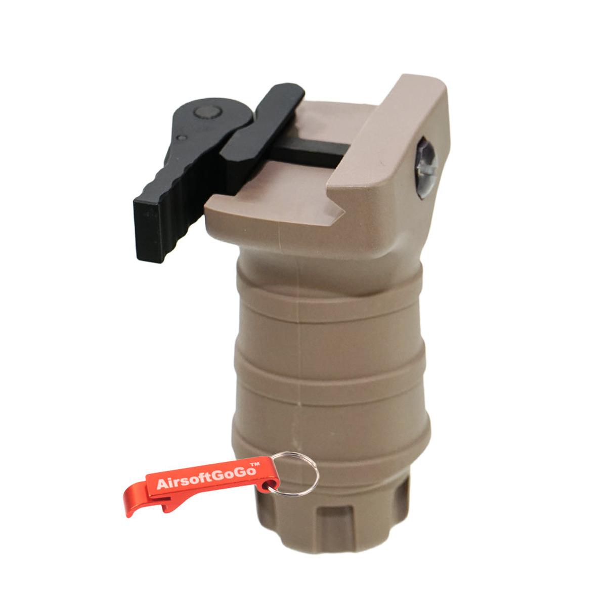 電動ガン・ガスブローバックライフル用スタビーQDタイプフォアグリップ （ダークアース色）-AIRSOFT GOGO エアガン・サバゲー用品通販