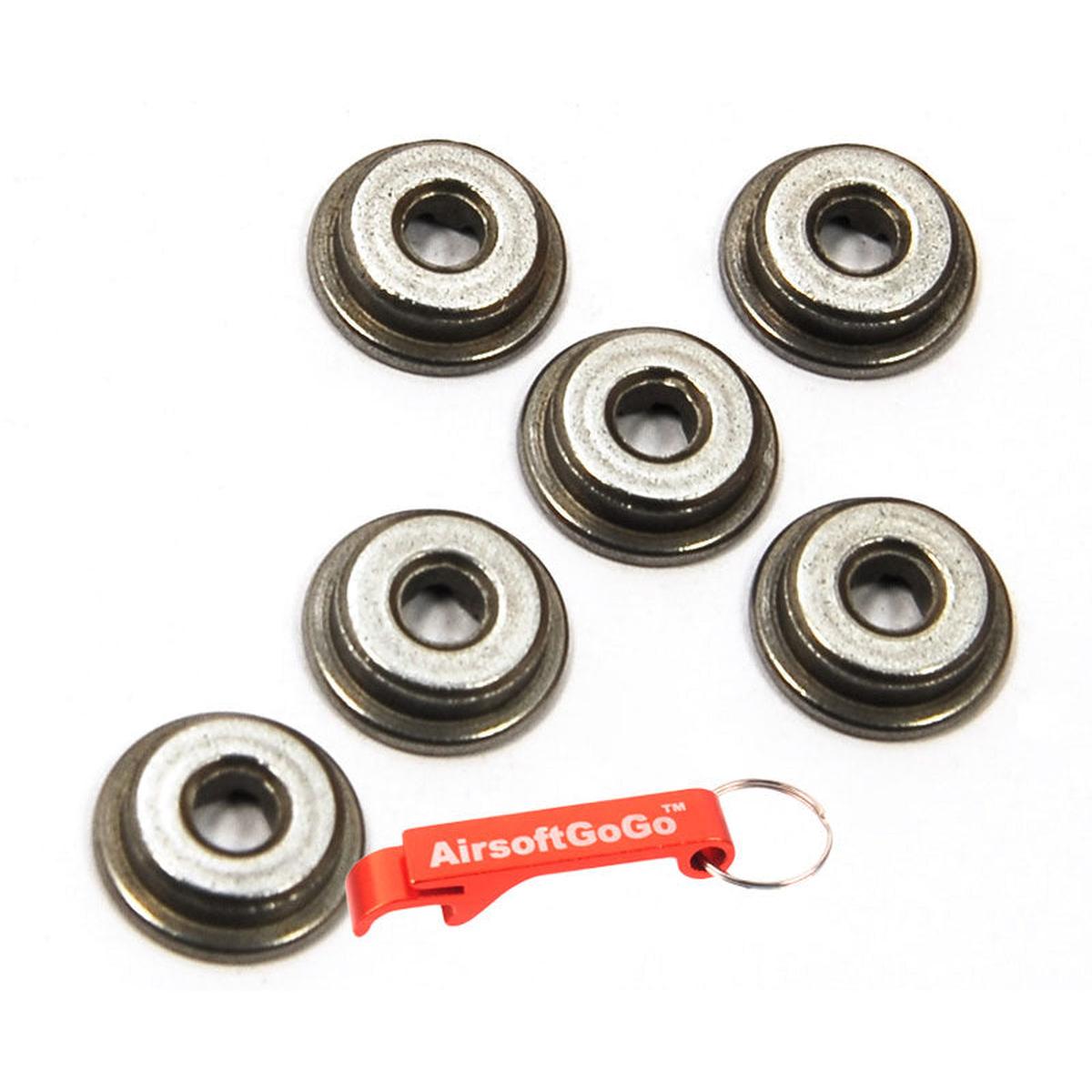 電動ガンメカボックス対応SHSクロススロット・スチール軸受/8mm (6個入)-AIRSOFT GOGO エアガン・サバゲー用品通販