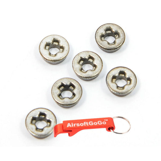 電動ガンメカボックス用 SHS潤滑クロススロット・ステンレススチール軸受け/７mm (6個入)-AIRSOFT GOGO エアガン・サバゲー用品通販