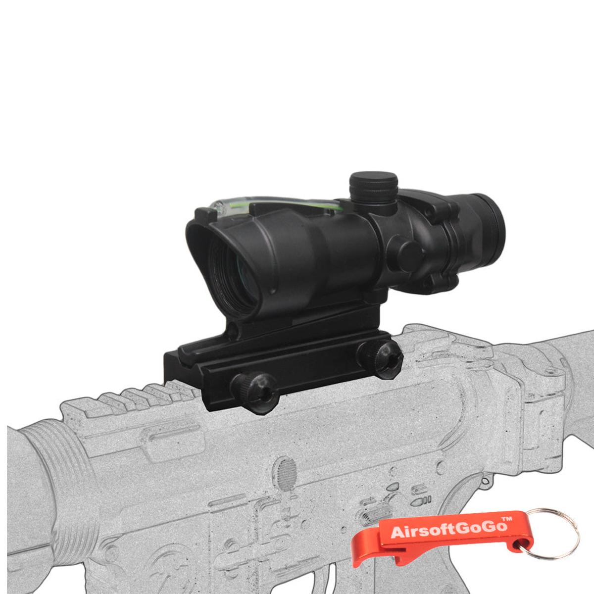 電動ガンライフル用ミリタリータクティカルACOGスタイル集光式 レティクル発光1x32 グリーントのドットサイト照準器-AIRSOFT GOGO エアガン・サバゲー用品通販