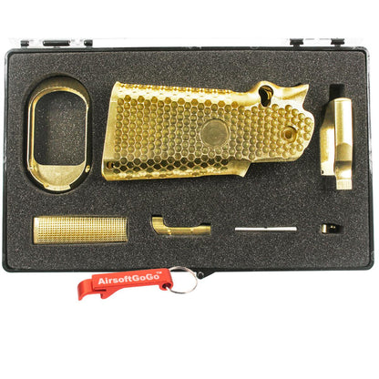 東京マルイ ハイキャパ5.1 シリーズ用アルミ製グリップ （金）-AIRSOFT GOGO エアガン・サバゲー用品通販
