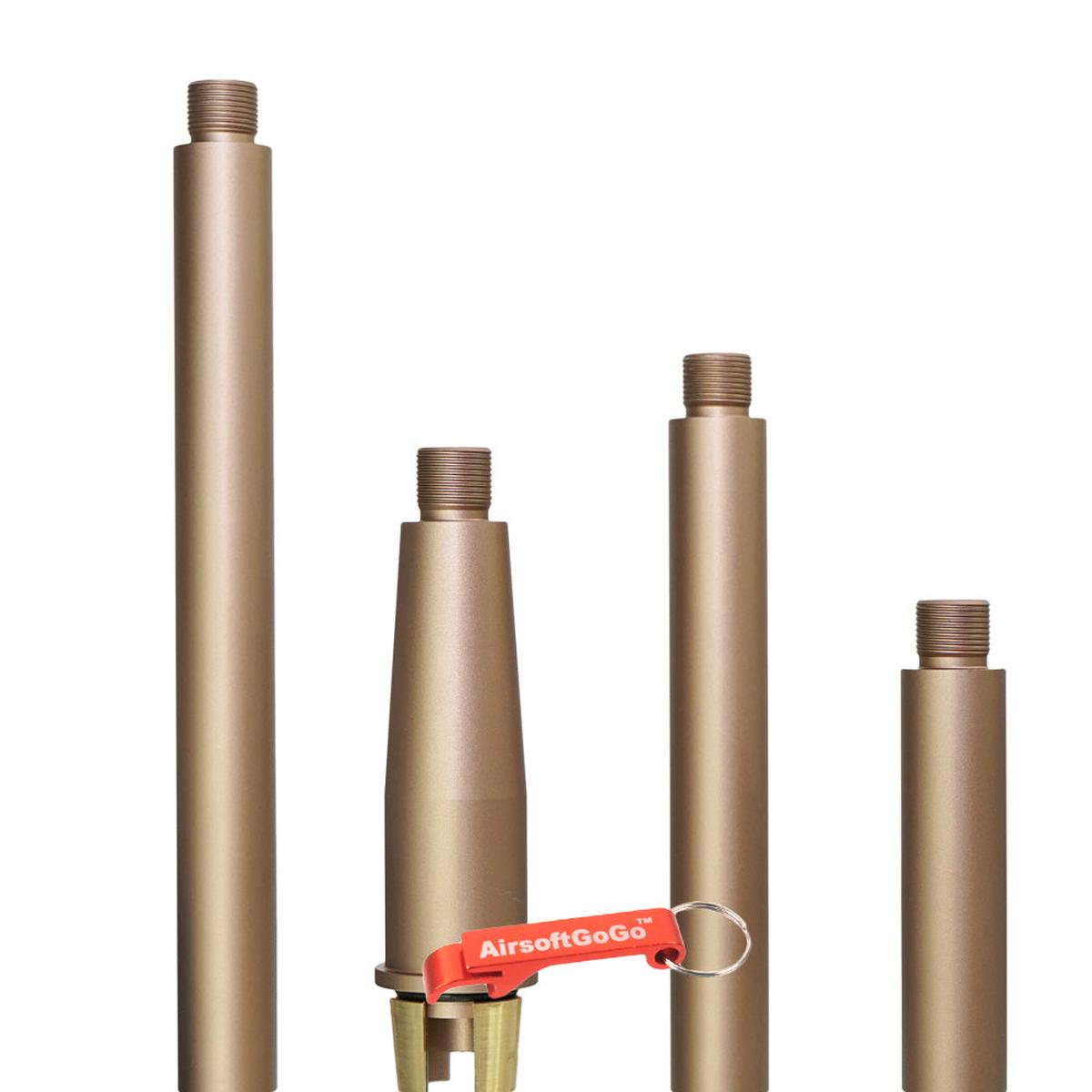 東京マルイM4 MWS専用のカスタム マルチレングス アウターバレル 砂色 (サイズ：114/176/126/75mm)-AIRSOFT GOGO エアガン・サバゲー用品通販