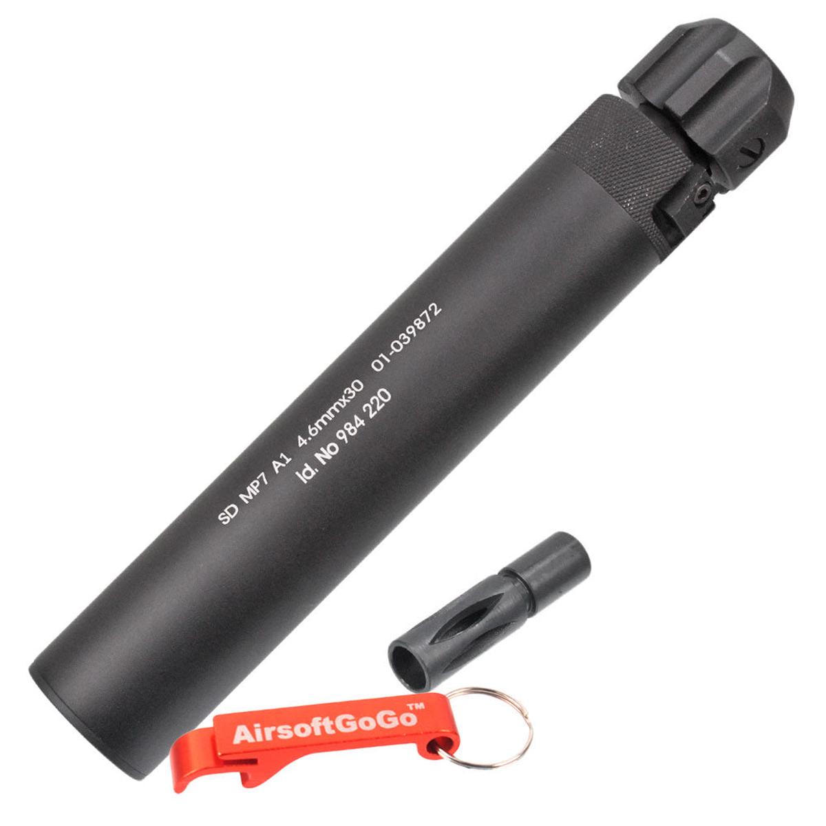 東京マルイMP7A1/MP7シリーズ・GBB AEP・WELL R4 AEP用UFC社製サプレッサー (38 X 222mm)-AIRSOFT GOGO エアガン・サバゲー用品通販