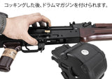 GK Tactical 400rdsドラムマガジン 東京マルイAK AKM GBB ガスブローバック専用-ブラック